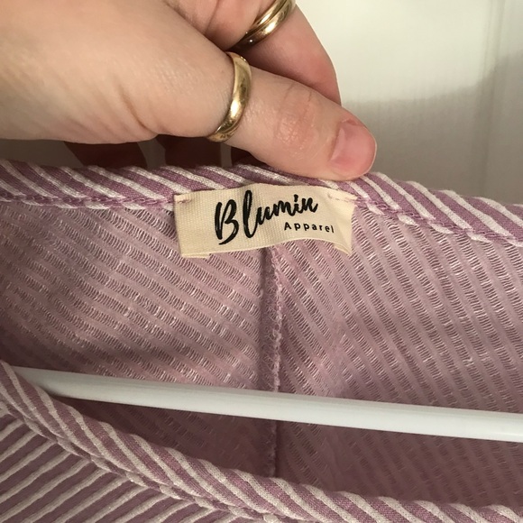 Blumin Apparel Striped Purple and White Oversized - Picture 2 of 3
